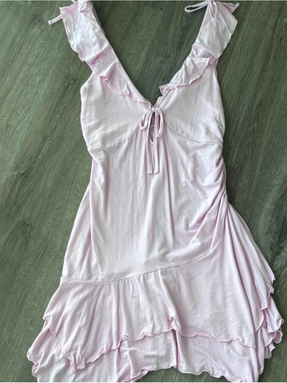 Women's Ruffled Dress - Light Pink